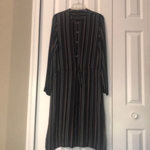 Theory striped silk dress
